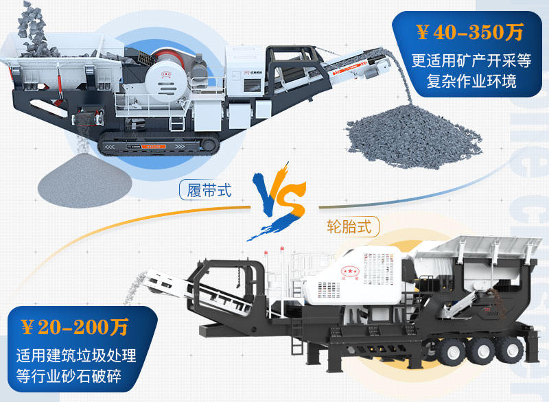 移动碎石粉沙机不同种类价格范围